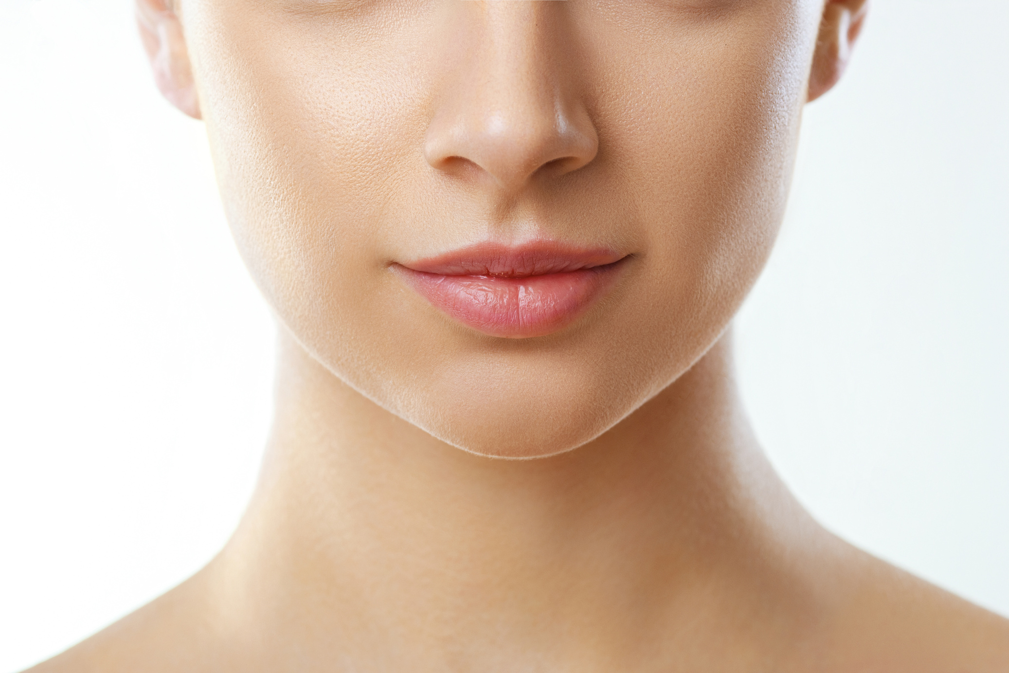 Perfect natural lip makeup.Lip Protection. Close up beautiful female mouth. Plump full lips.Lip Care And Beauty.